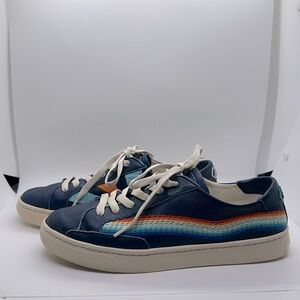 Soludos The Original Ibiza in Marine Blue / Rainbow Wave.  Women’s US 9.5